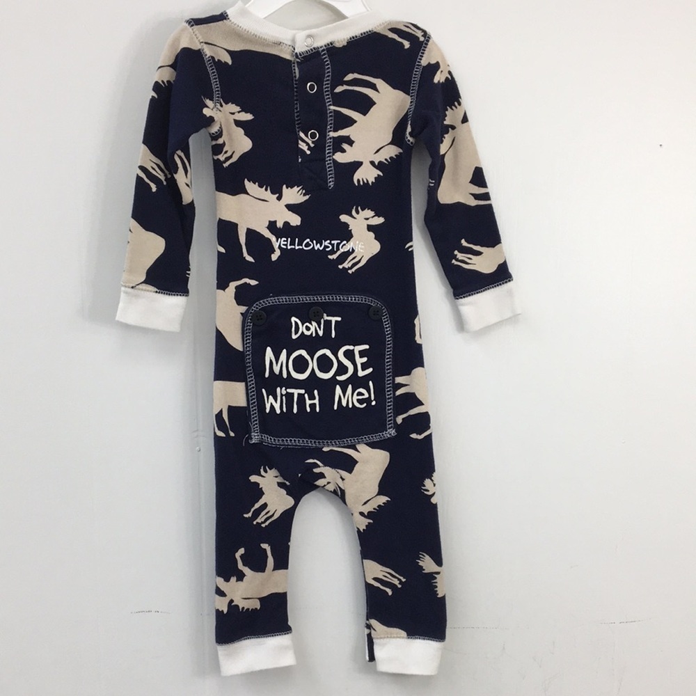 Flap Jack Classics Lazy One Outfit "Don't Moose With Me" Boys 12 M GREAT Used